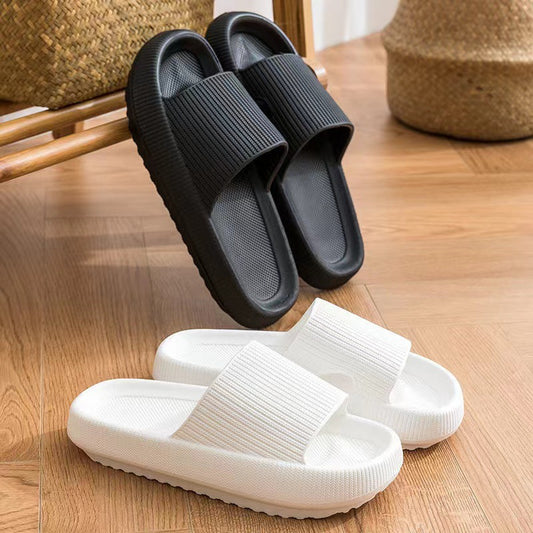 Klapki domowe Unisex na grubej podeszwie gumowe
