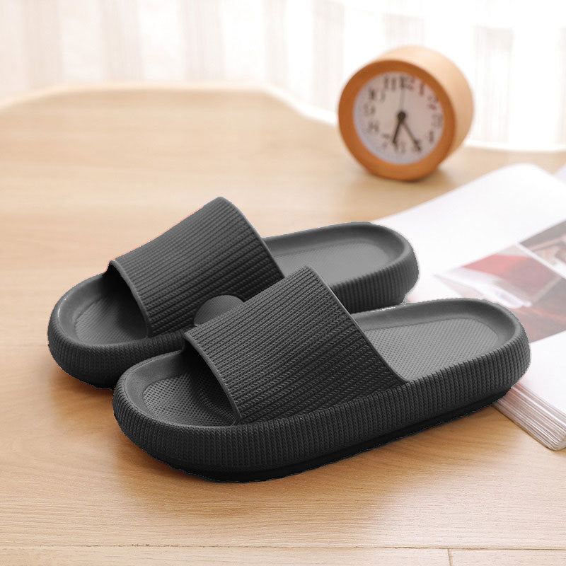 Klapki domowe Unisex na grubej podeszwie gumowe