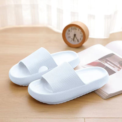 Klapki domowe Unisex na grubej podeszwie gumowe
