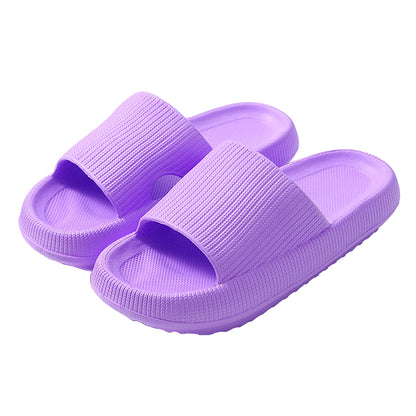 Klapki domowe Unisex na grubej podeszwie gumowe